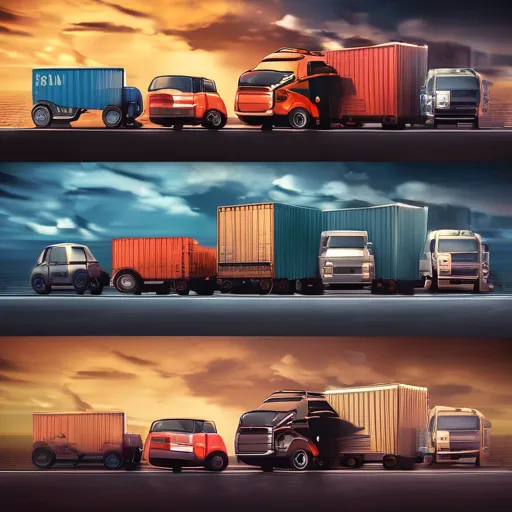 Übersicht über verschiedene Fahrzeugtypen für den Gütertransport