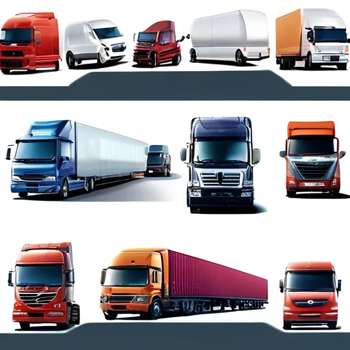 Übersicht über verschiedene Fahrzeugtypen für den Gütertransport