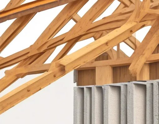 Dachdefinition: Streben, Länge, Querschnitt und Belastung der Konstruktion